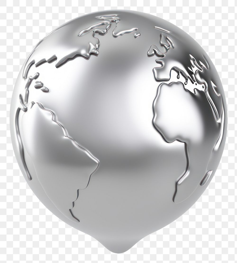 PNG Globe melting dripping sphere planet silver.