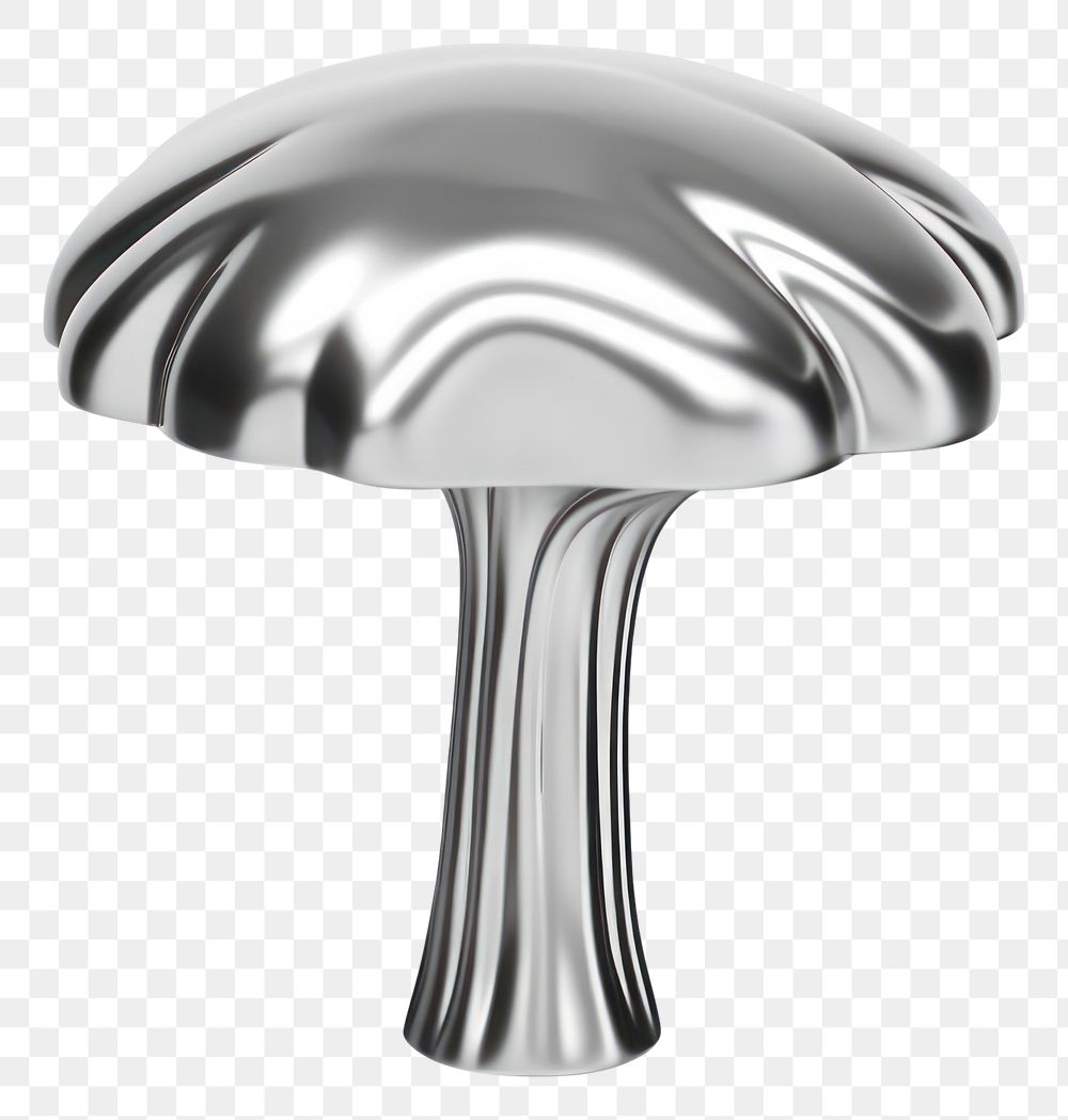 PNG Mushroom melting dripping fungus silver metal.