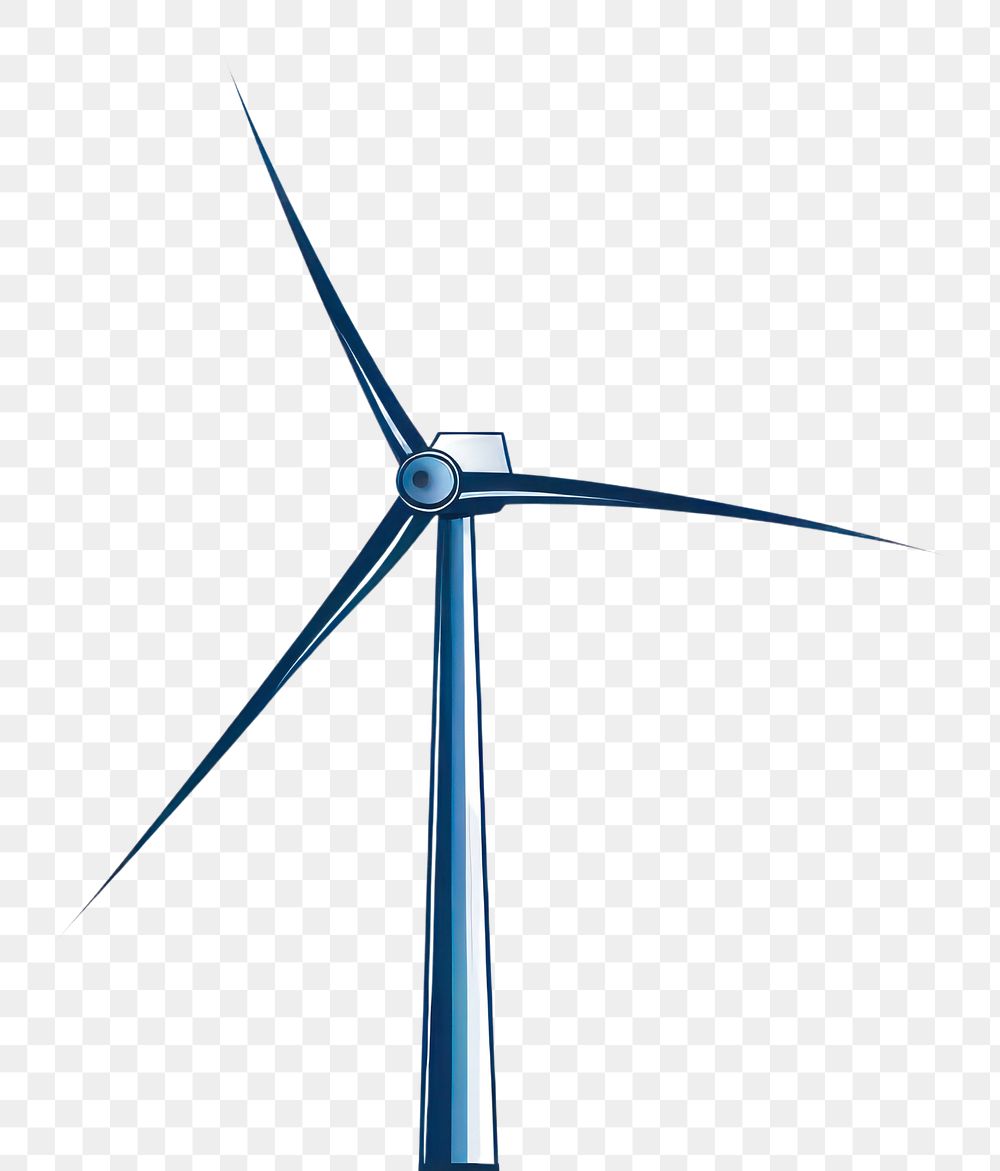 PNG  Wind turbine machine line white background.