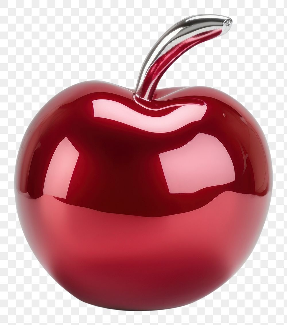 PNG  Cherry apple fruit shiny.