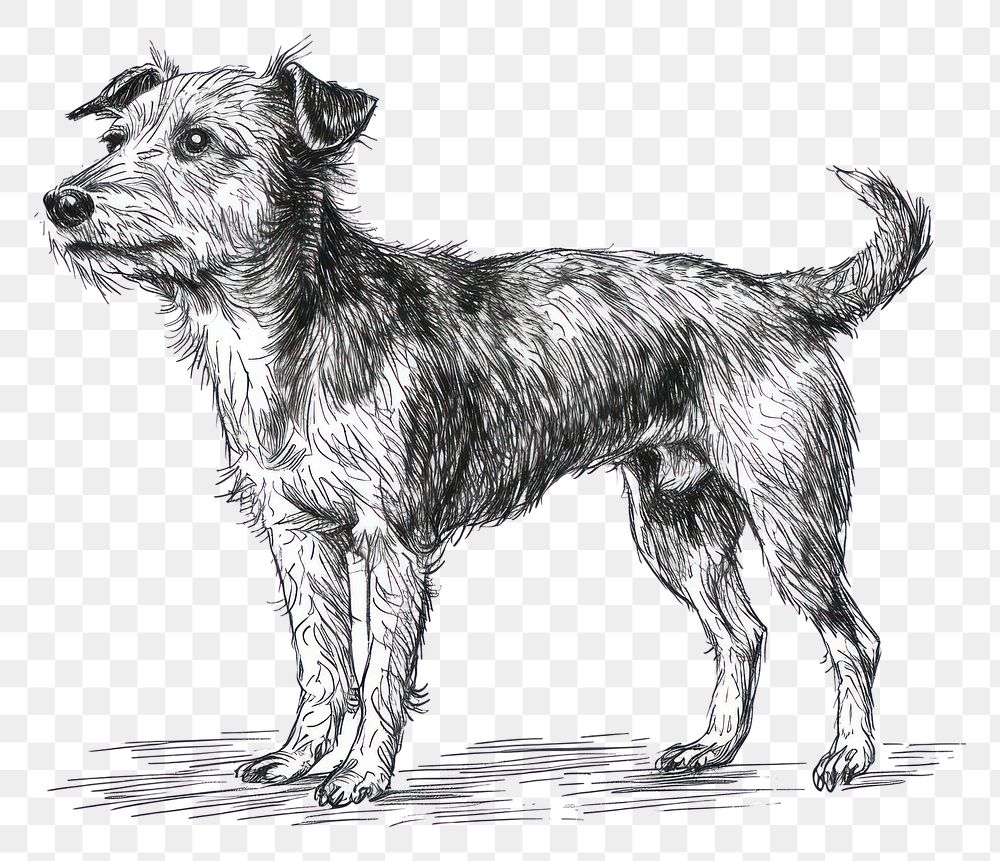 PNG  Drawing dog mammal animal.