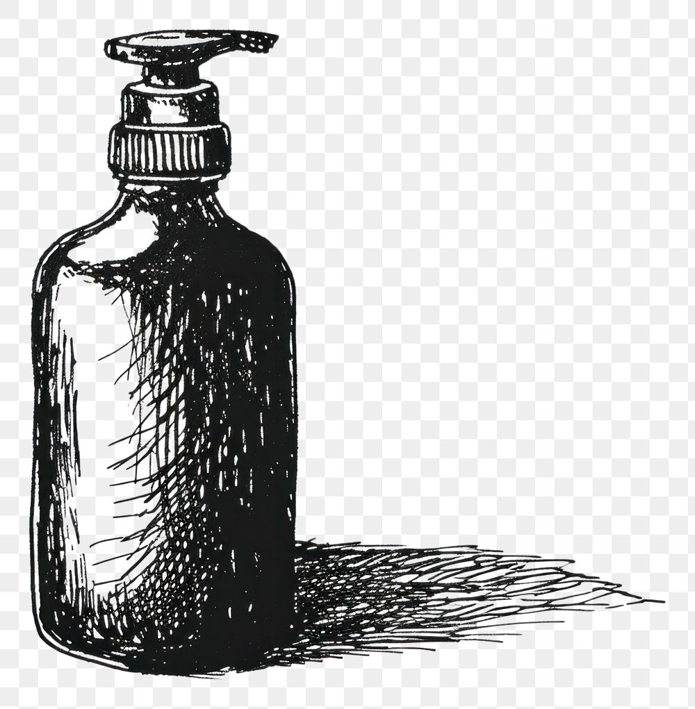 PNG  Drawing bottle sketch black.