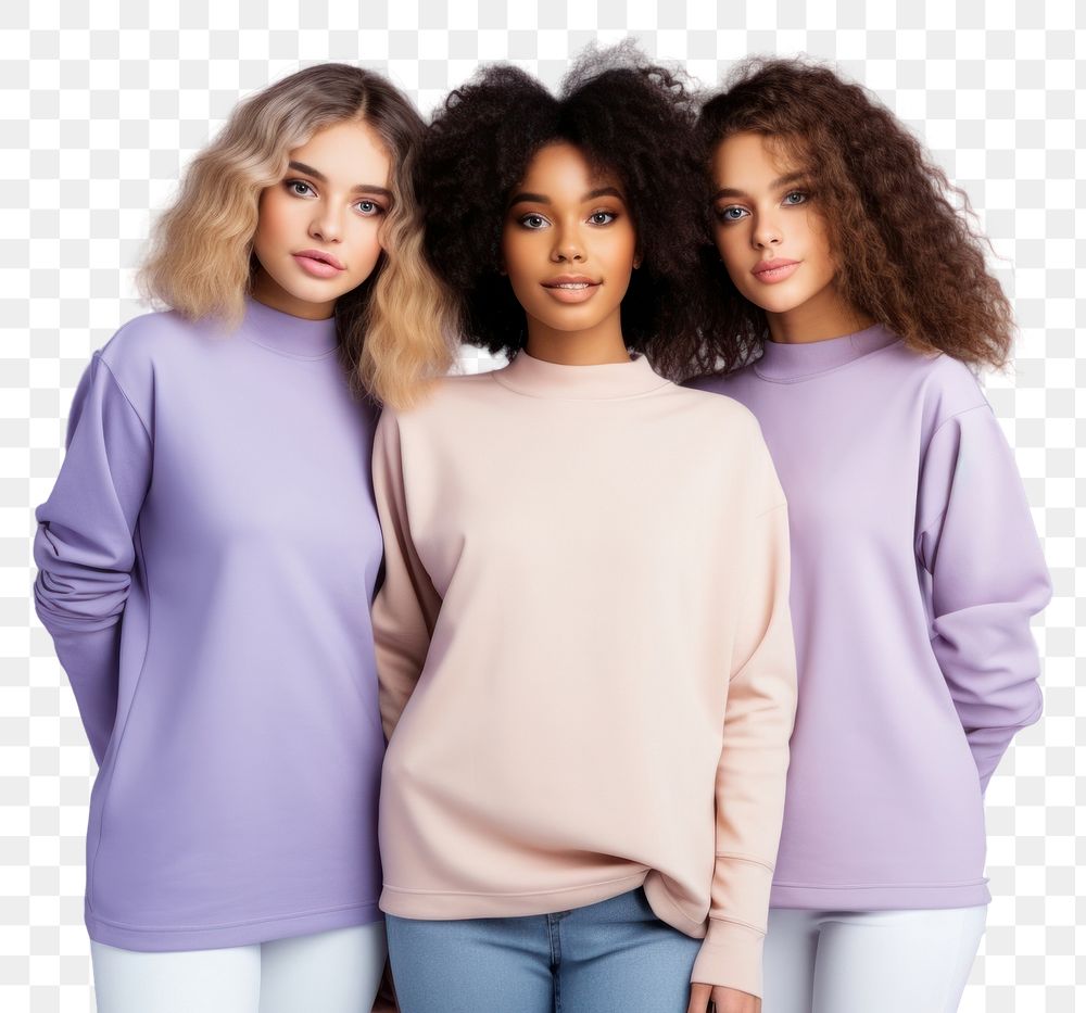 PNG Teenager standing sweater sleeve.