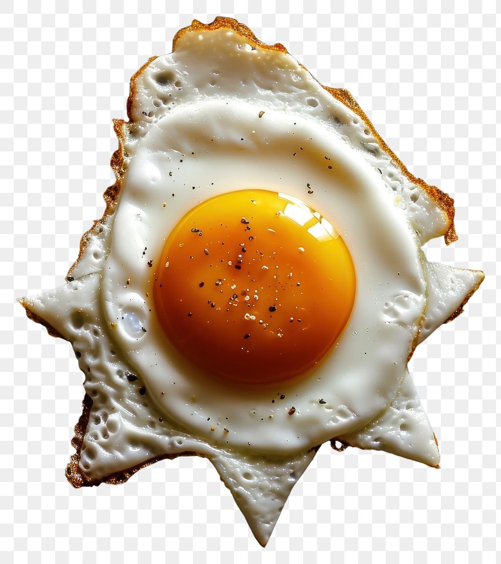 PNG Fried egg with shape food breakfast freshness.