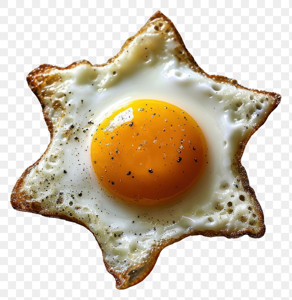 PNG Fried egg with shape food breakfast vegetable.