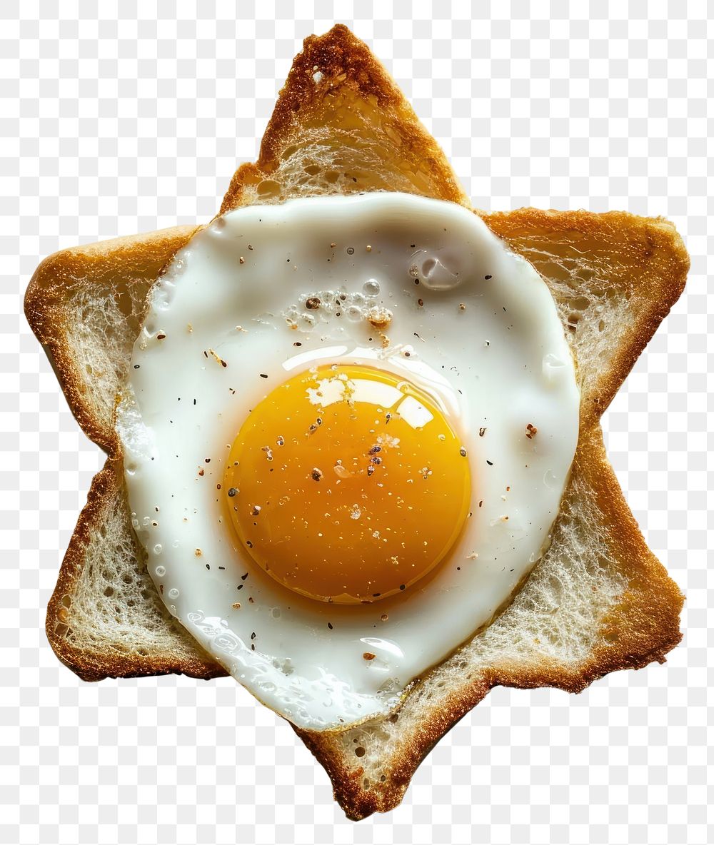 PNG Fried egg with shape bread food breakfast.