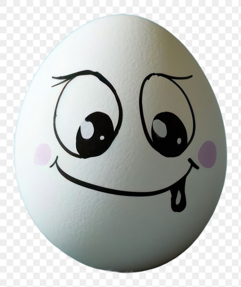 PNG Real egg with face anthropomorphic representation creativity.