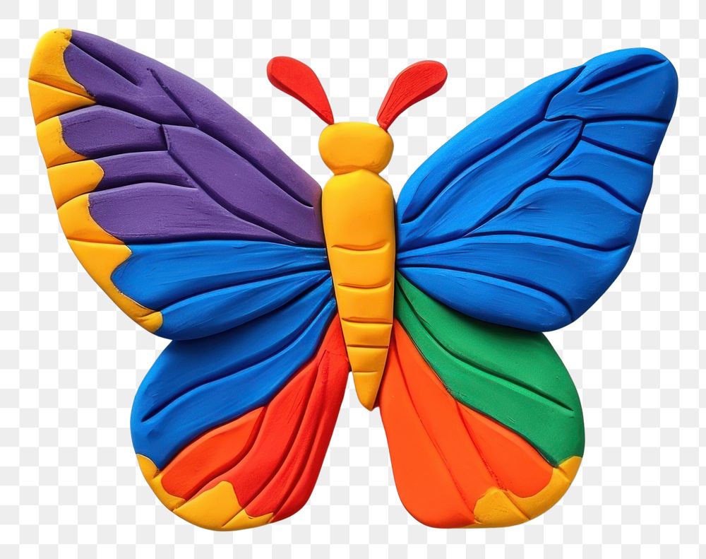 PNG  Plasticine of butterfly craft art confectionery.