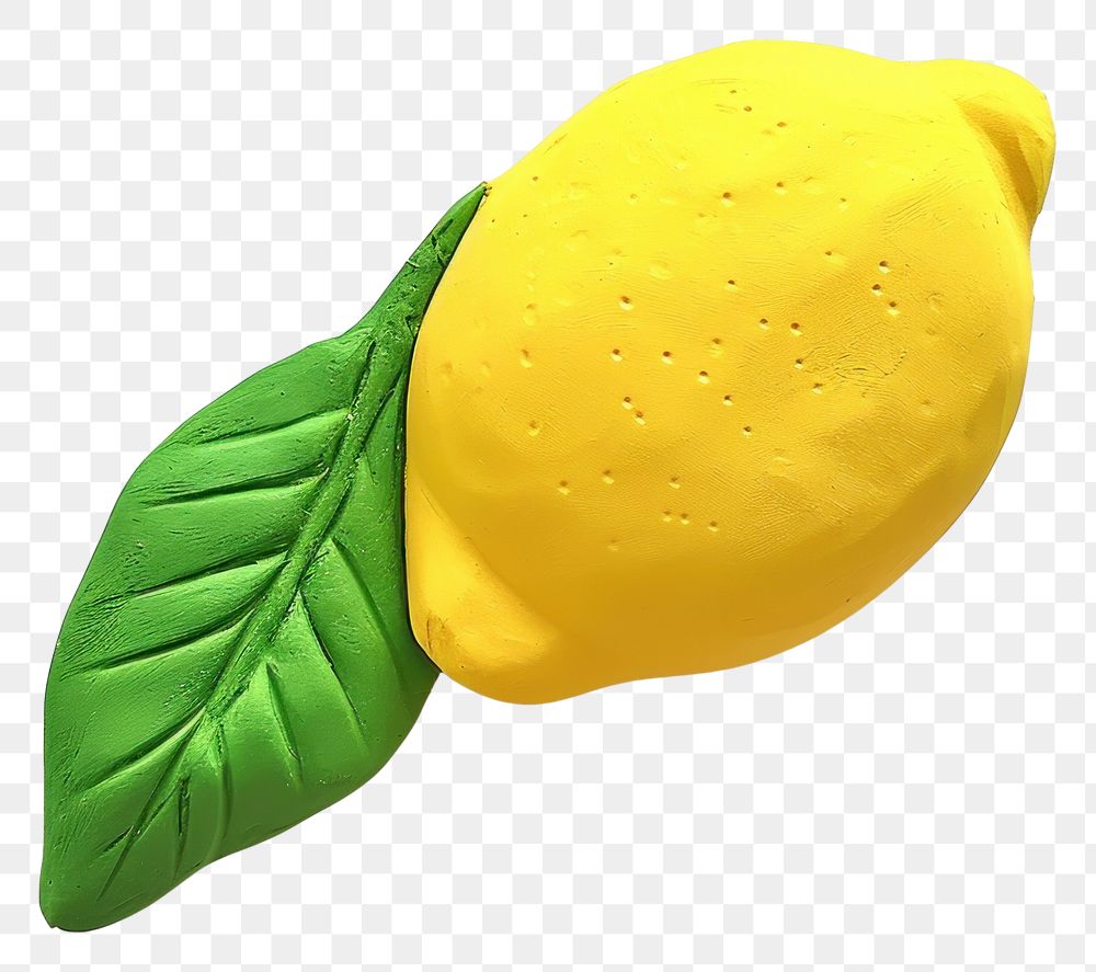 PNG  Plasticine of lemon fruit plant food.