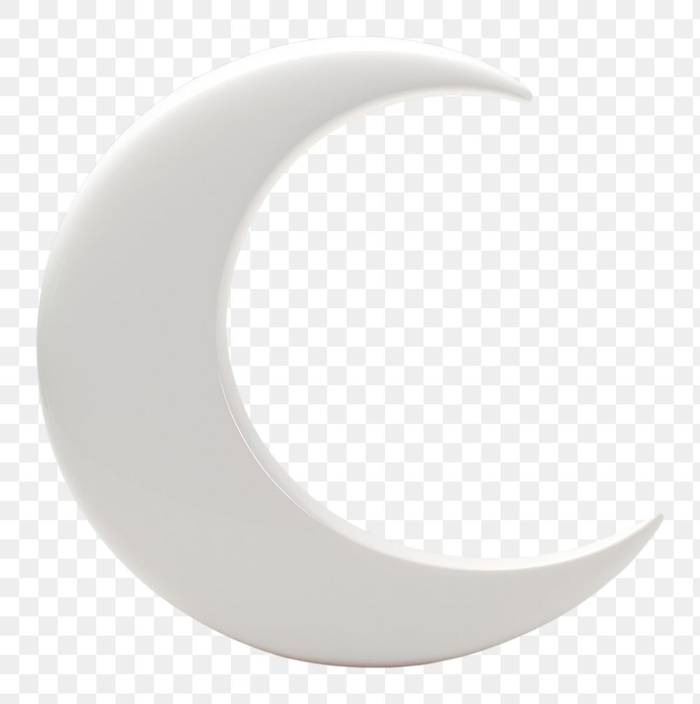 PNG Crescent moon nature night white.
