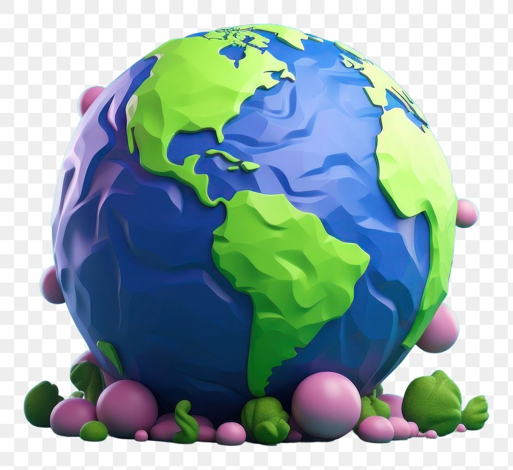 PNG Earth cartoon sphere planet.