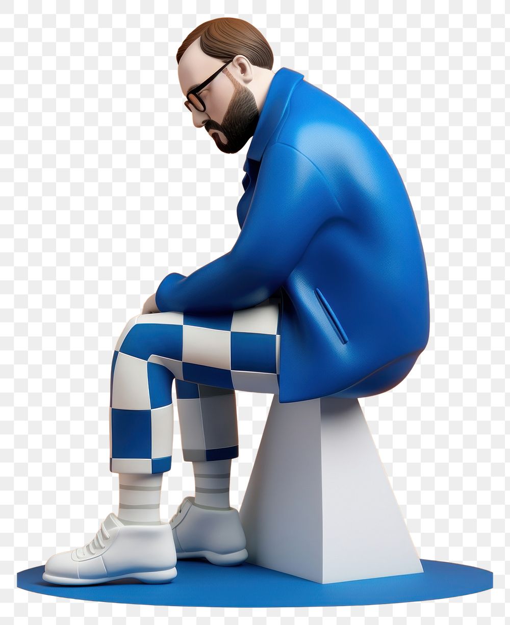 PNG  A white man playing chess footwear sitting cartoon. AI generated Image by rawpixel.