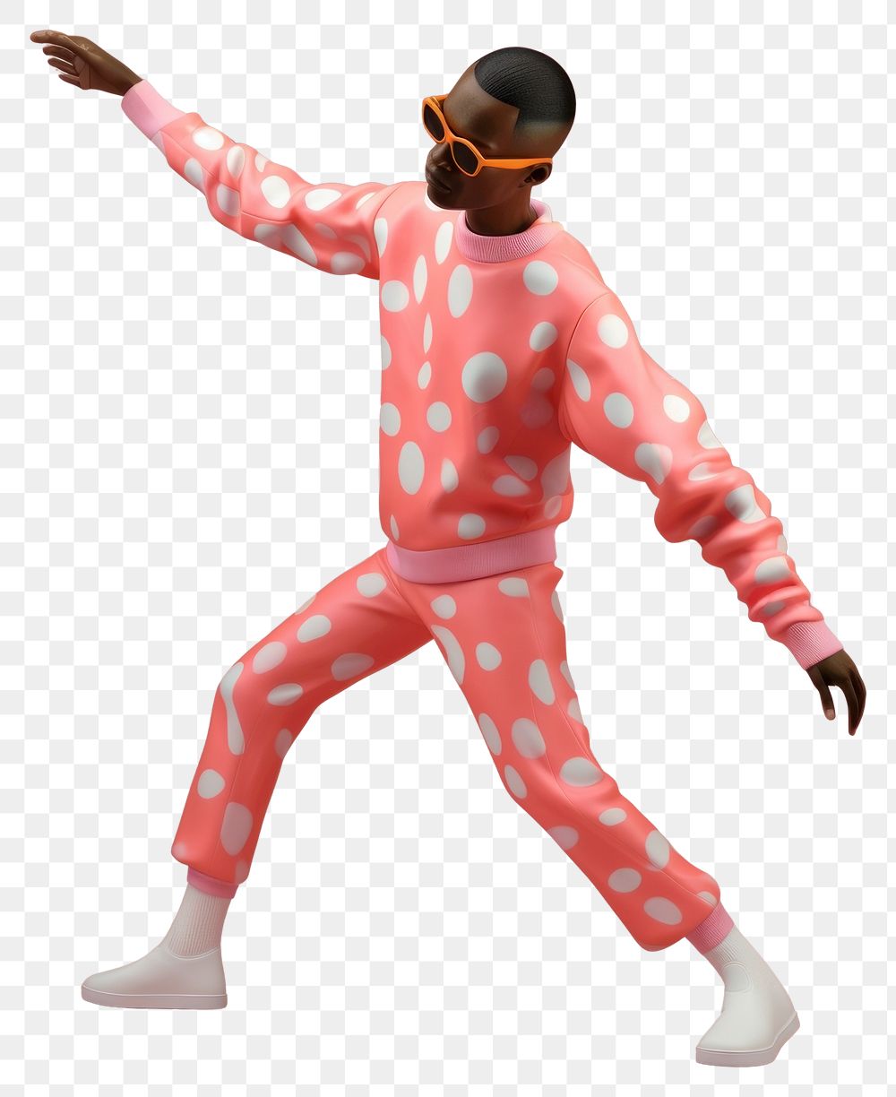 PNG  A young black man fashion pattern pink. AI generated Image by rawpixel.