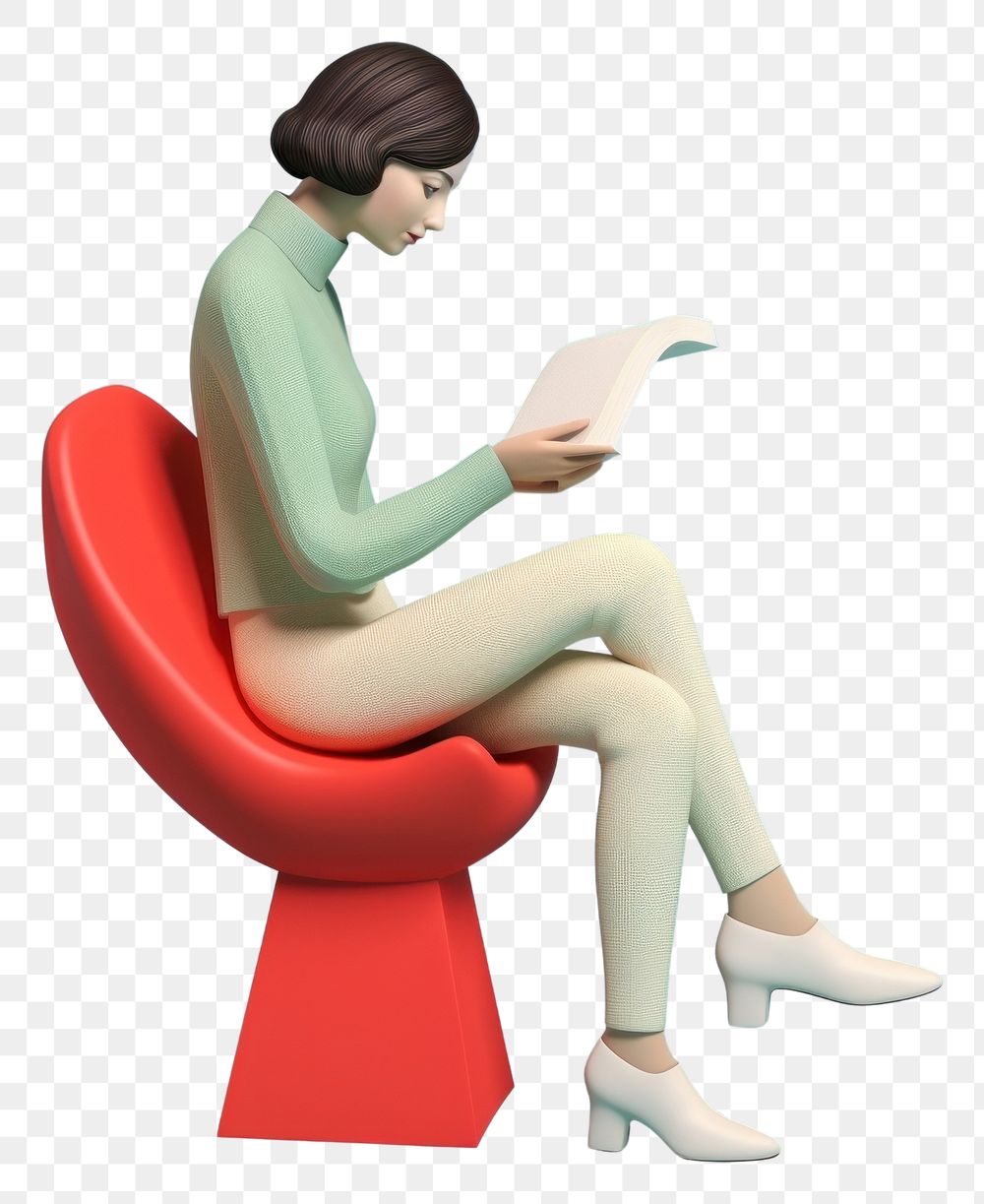 PNG  A woman sitting holding book footwear reading fashion. AI generated Image by rawpixel.