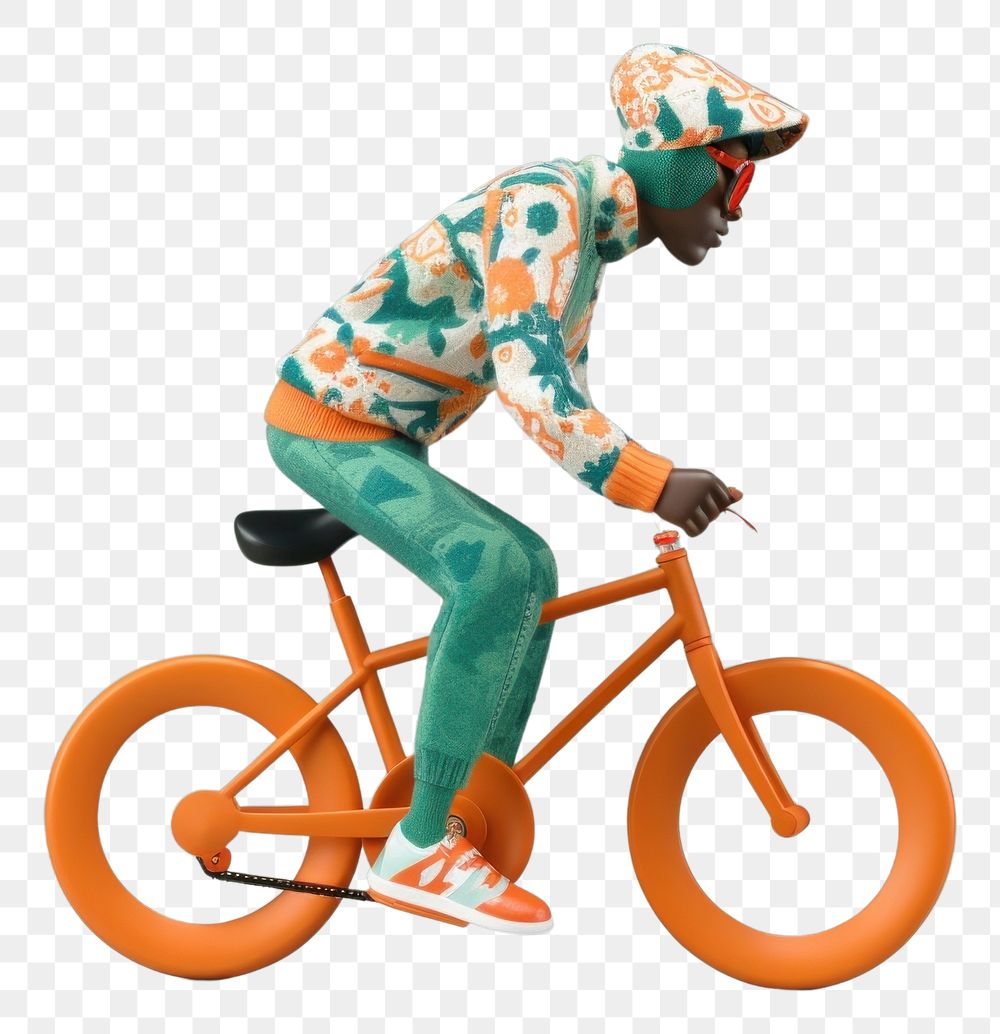 PNG  A man on bicycle sports vehicle cycling. AI generated Image by rawpixel.