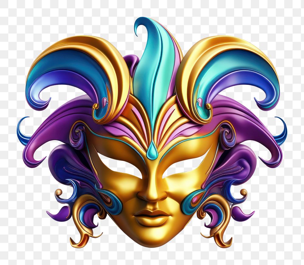 PNG Mardi gras carnival mask representation.