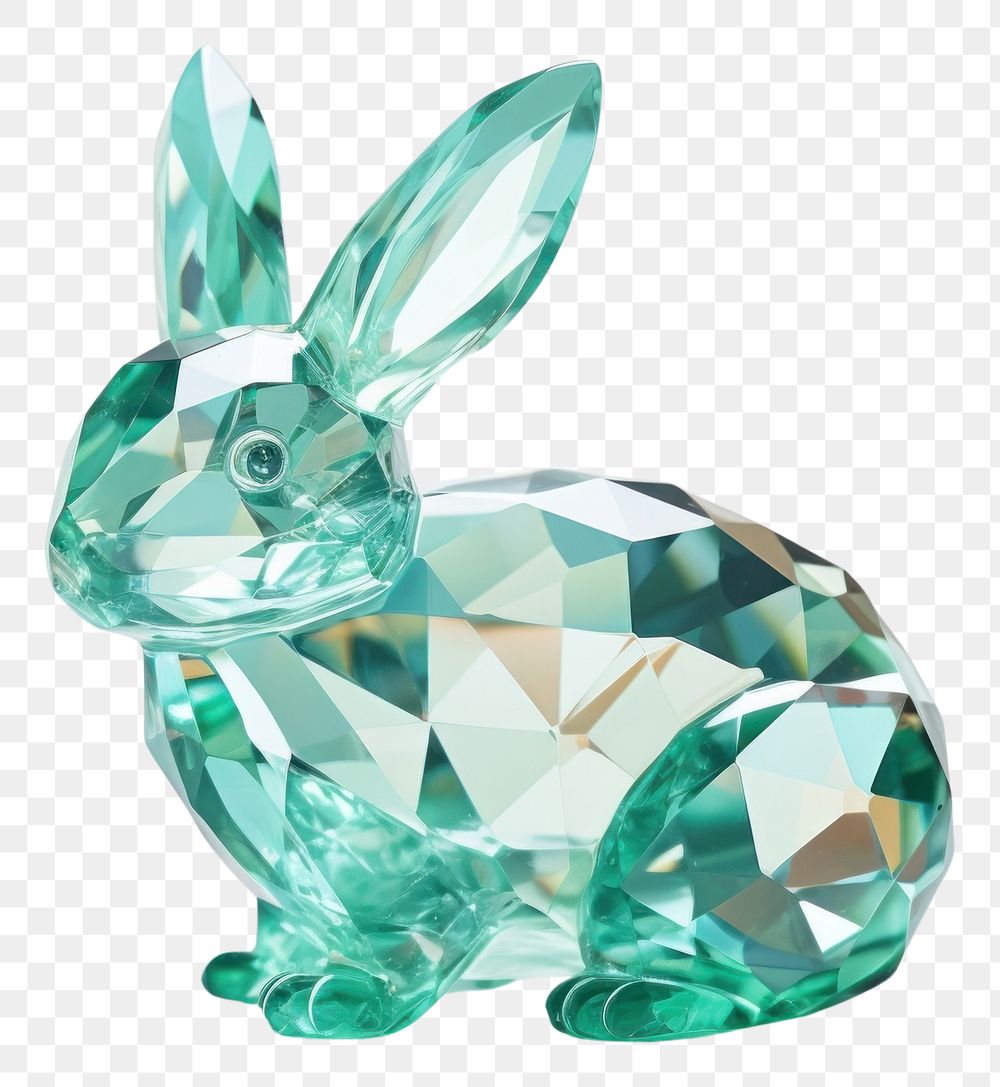 PNG  Rabbit shape gemstone jewelry animal.
