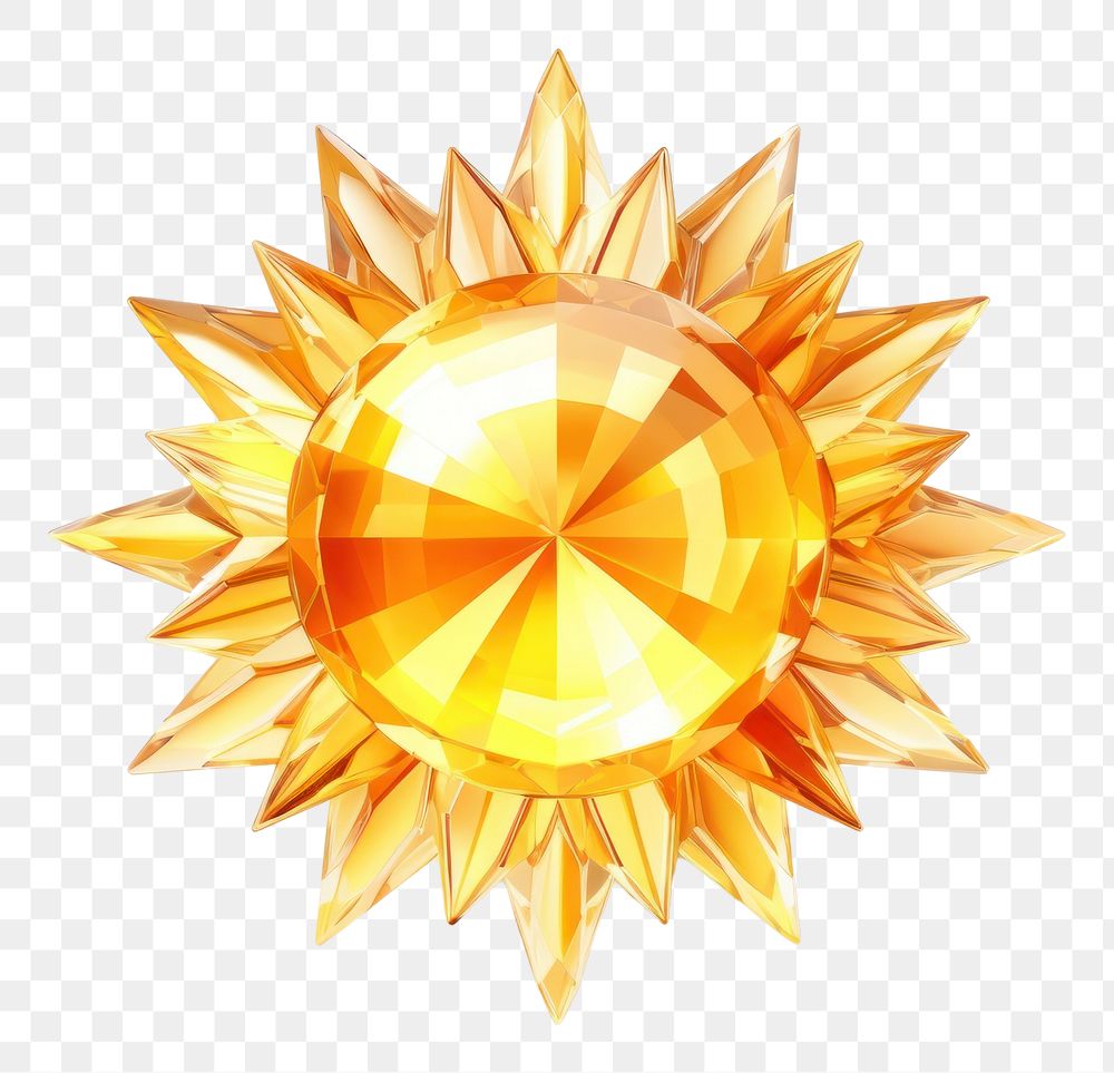 PNG Sun shape gemstone jewelry diamond white background
