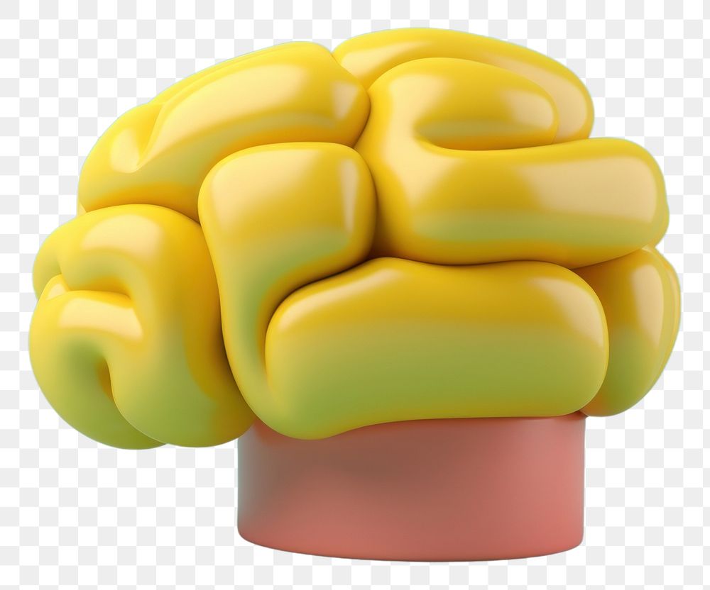 PNG  Brain toy capsule yellow.