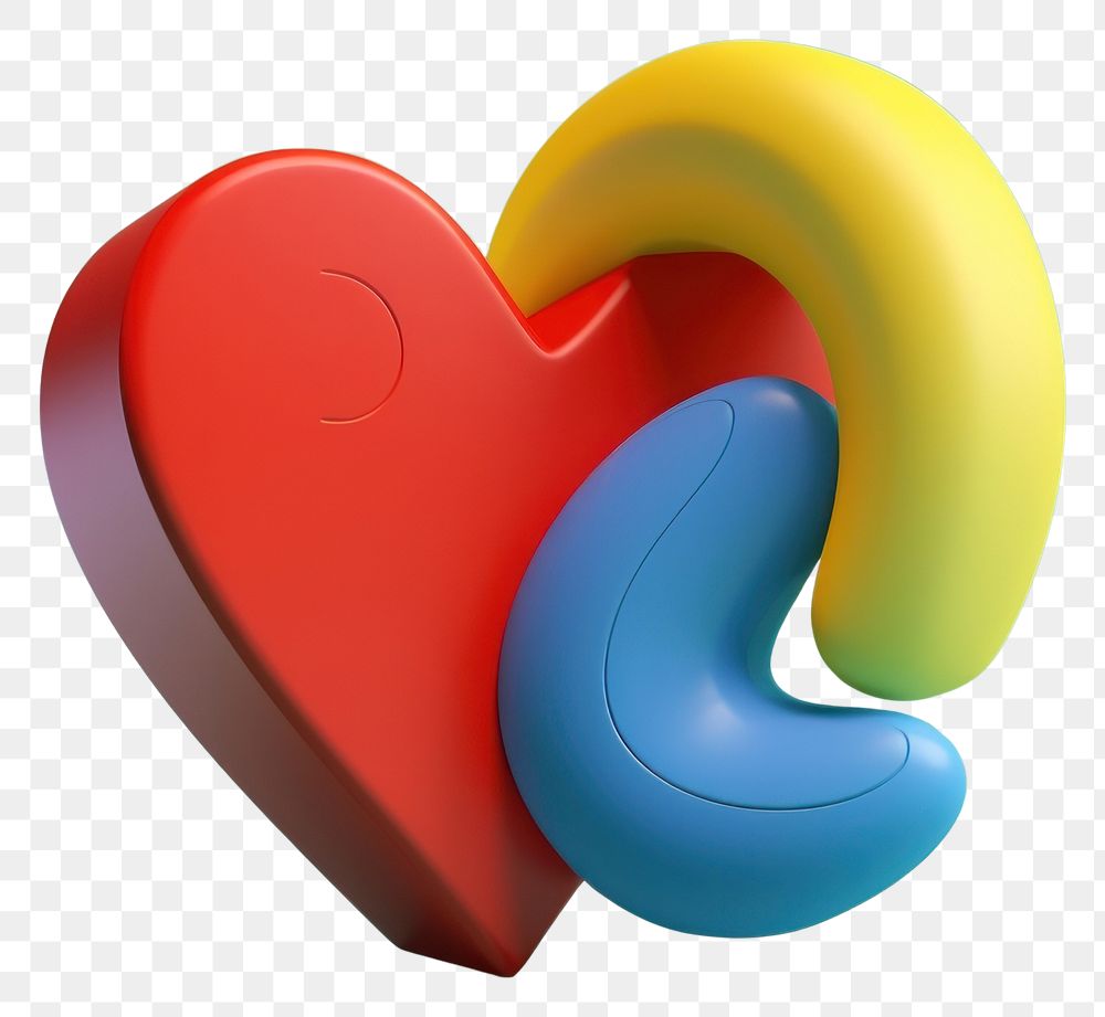 PNG  Heart text vibrant color creativity.