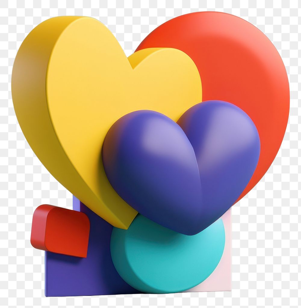 PNG  Heart balloon cartoon vibrant color.