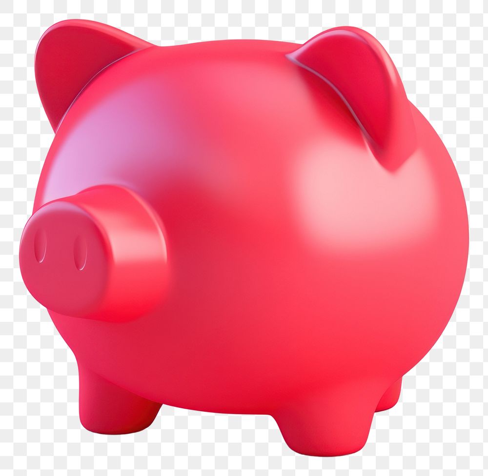PNG  Piggy bank cartoon representation investment.