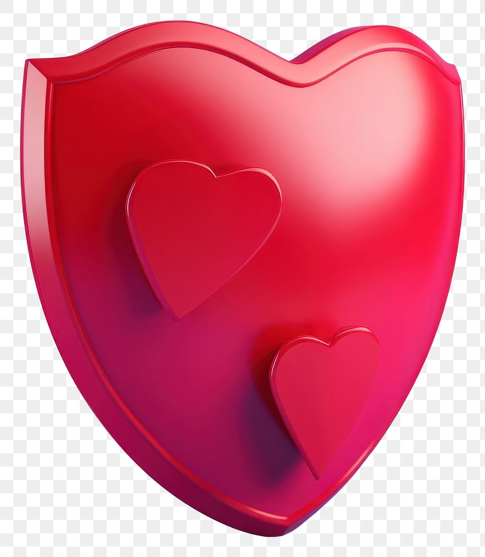 PNG  Shield heart vibrant color passion.