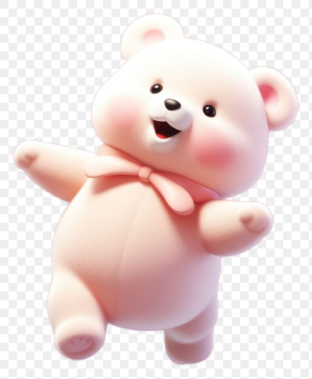 PNG  Nature cute pink bear. AI generated Image by rawpixel.