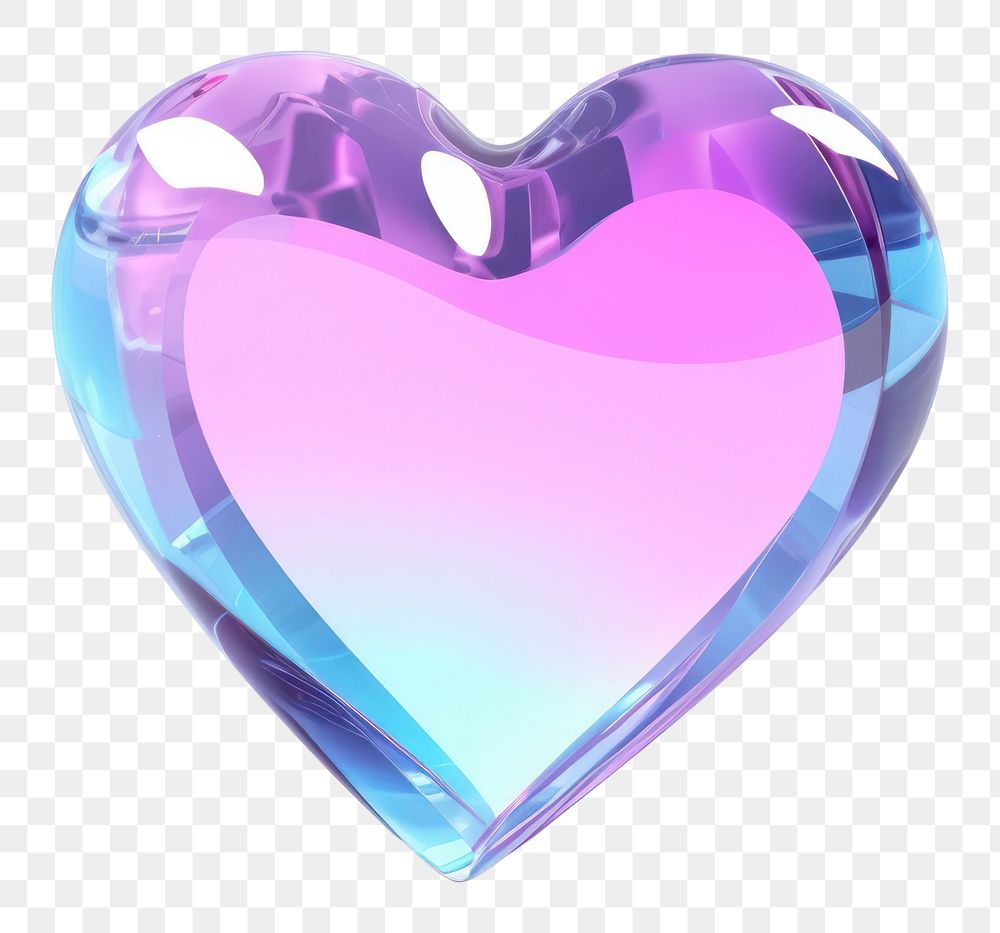 PNG Heart icon white background gemstone glowing.