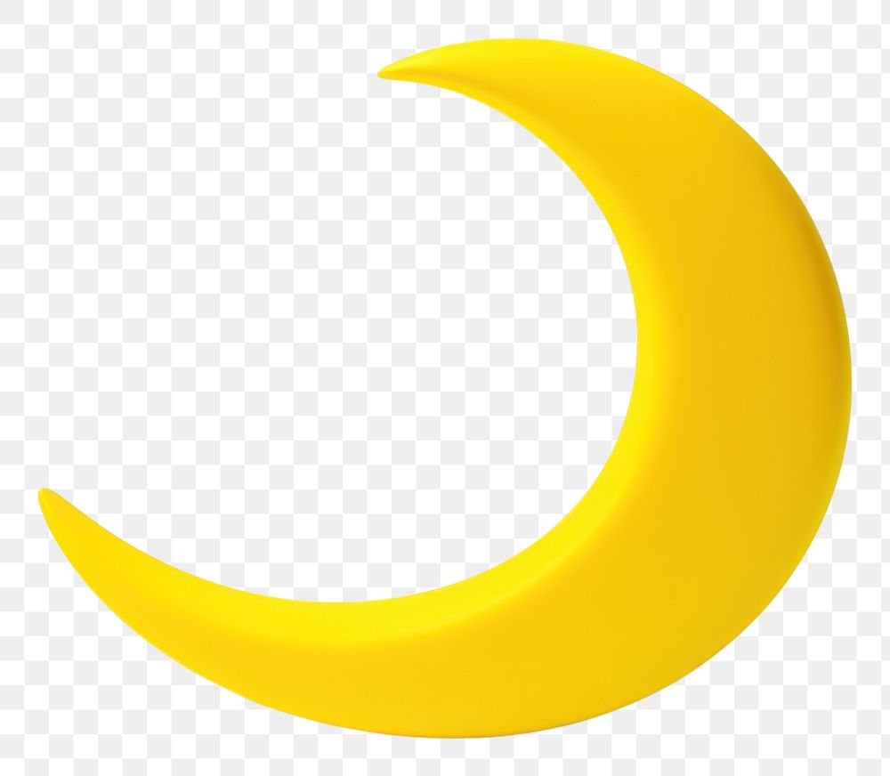 PNG Yellow crescent moon white background astronomy outdoors.