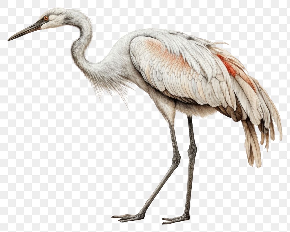 PNG Crane drawing animal sketch