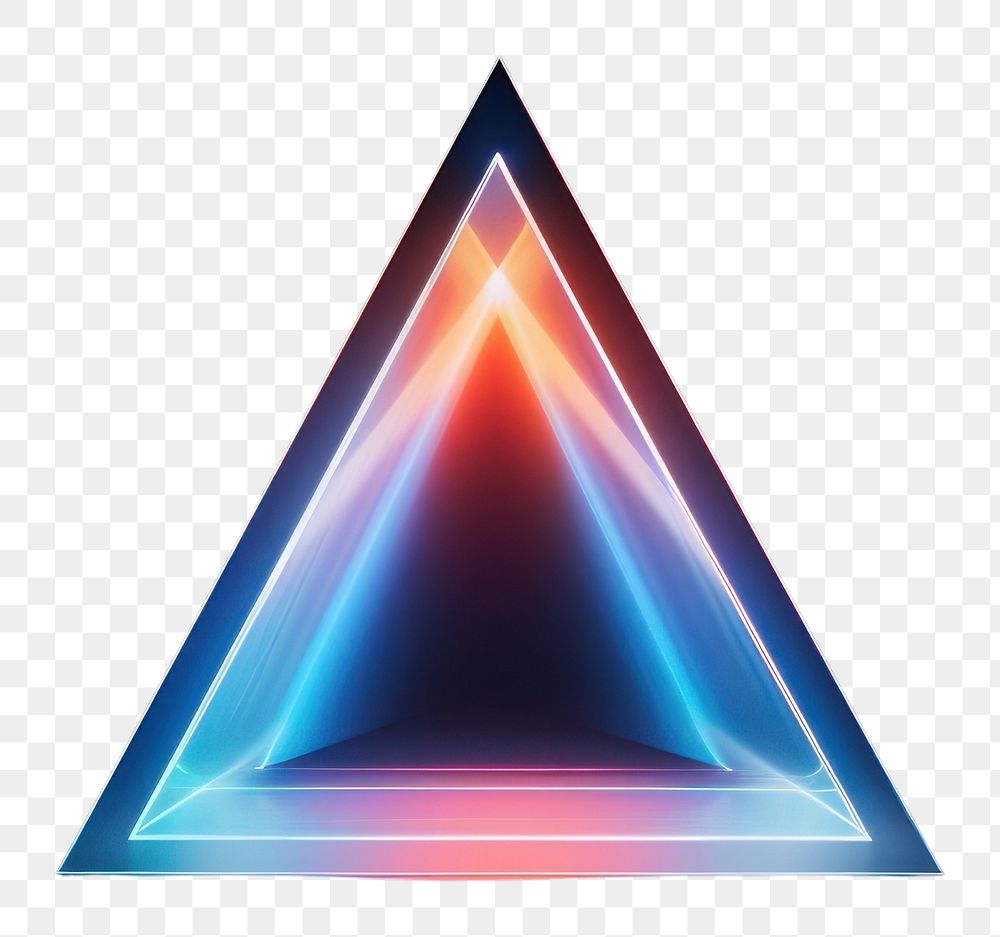 PNG Triangle shape single object illuminated.