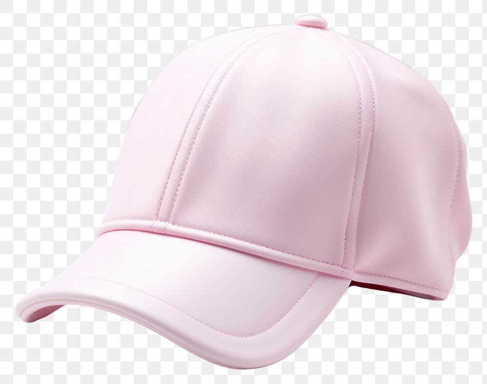 PNG  Pink cap white background headwear. AI generated Image by rawpixel.
