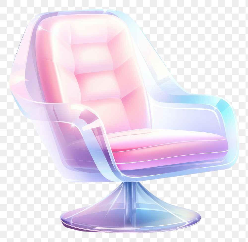PNG  Chair furniture armchair pink. AI generated Image by rawpixel.