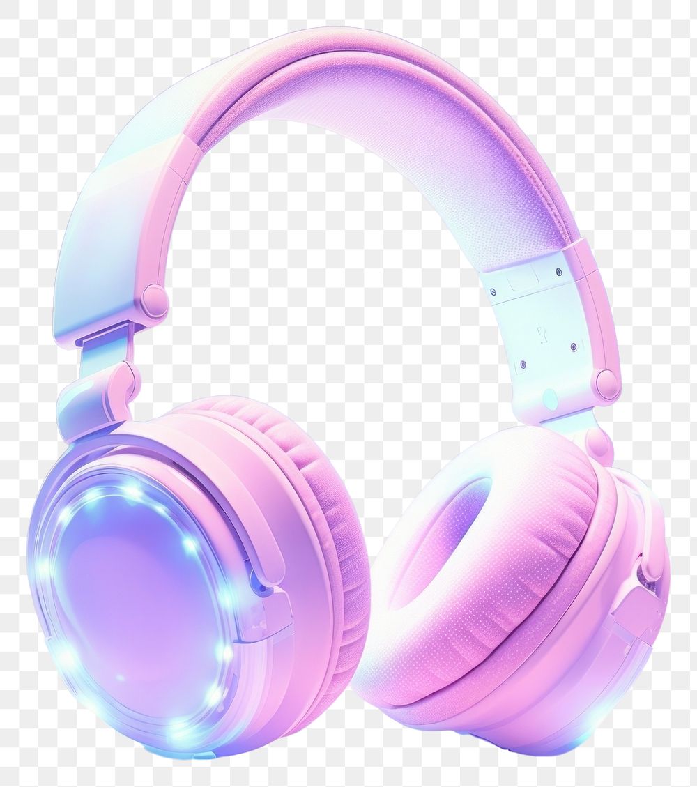 PNG  Headphones headset light pink. AI generated Image by rawpixel.