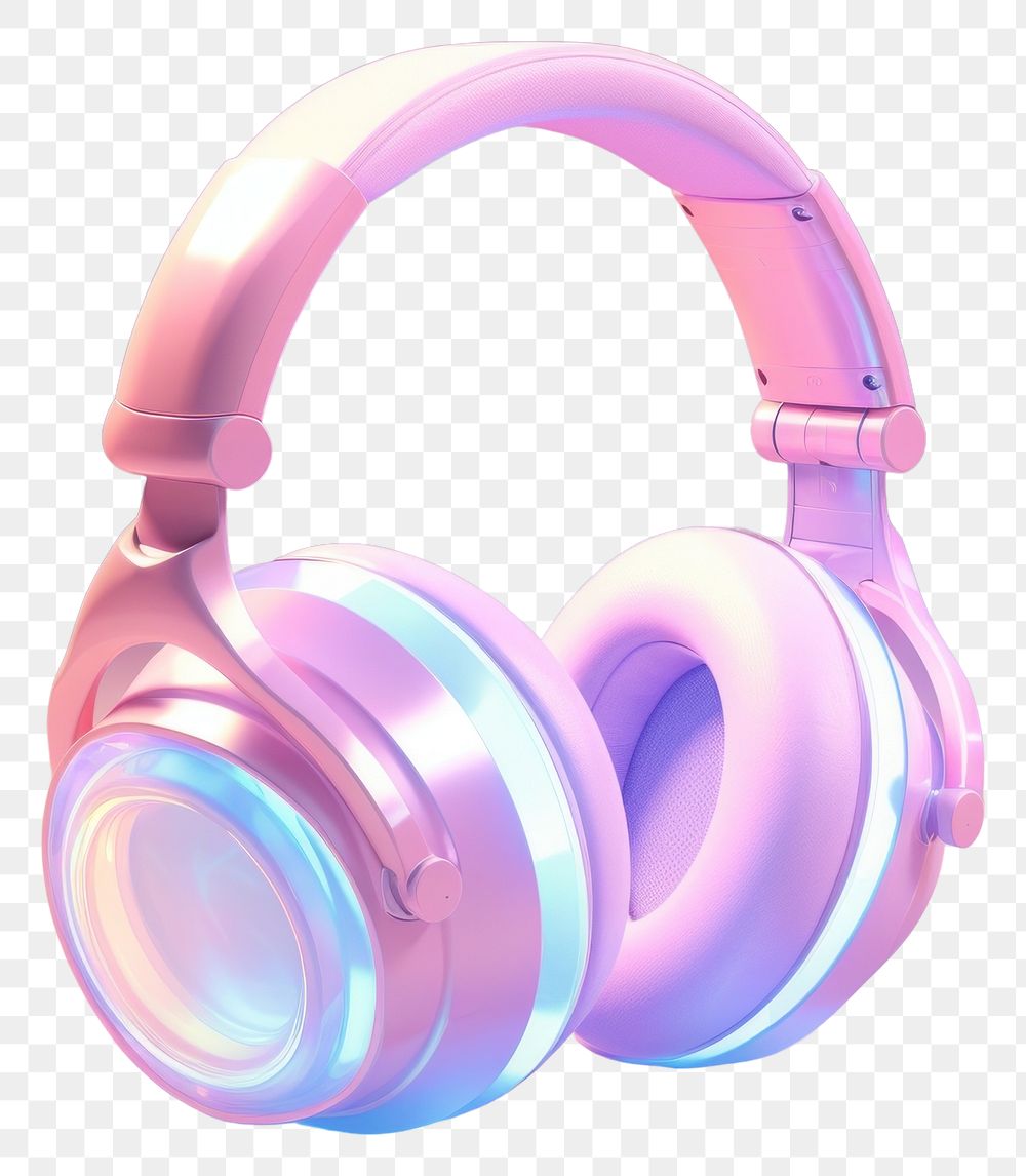PNG  Headphones headset pink electronics. AI generated Image by rawpixel.