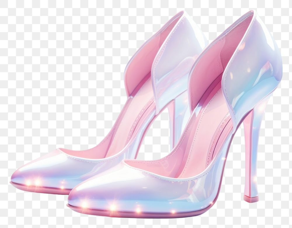 PNG  High-heel shoes footwear white pink. AI generated Image by rawpixel.