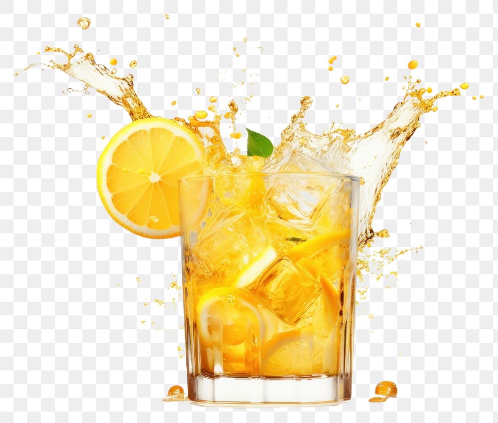 PNG Lemon soda drink cocktail lemonade.