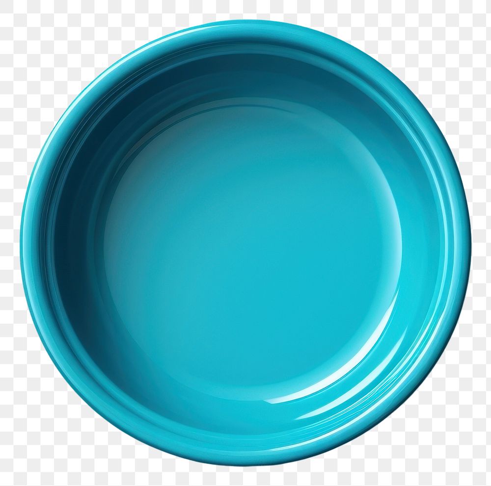 PNG  Dog bowl turquoise plastic plate. AI generated Image by rawpixel.