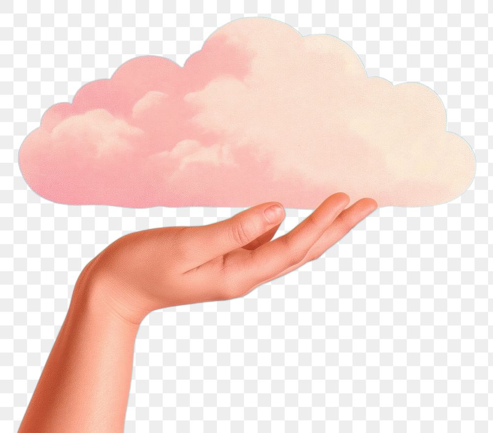 PNG  Cloud hand holding adult.