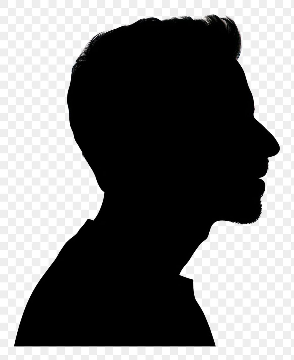 PNG Silhouette adult white background backlighting.