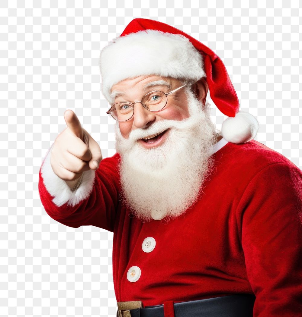 PNG Santa Claus christmas smiling adult.