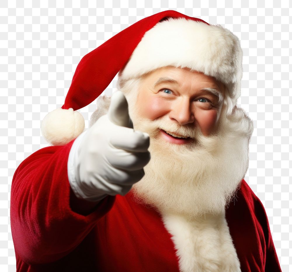 PNG Santa Claus christmas smiling glove.