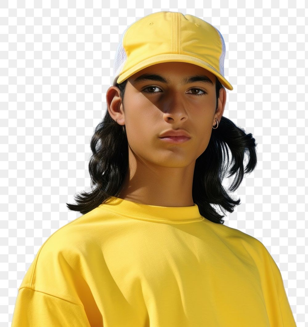 PNG Hispanic young boy playing sports portrait fashion yellow.
