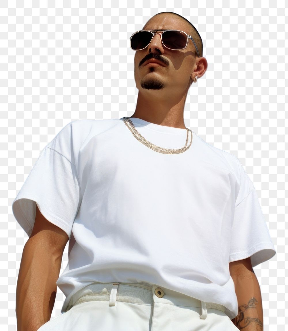 PNG Mexican man skinhead with Mustache sunglasses fashion adult.