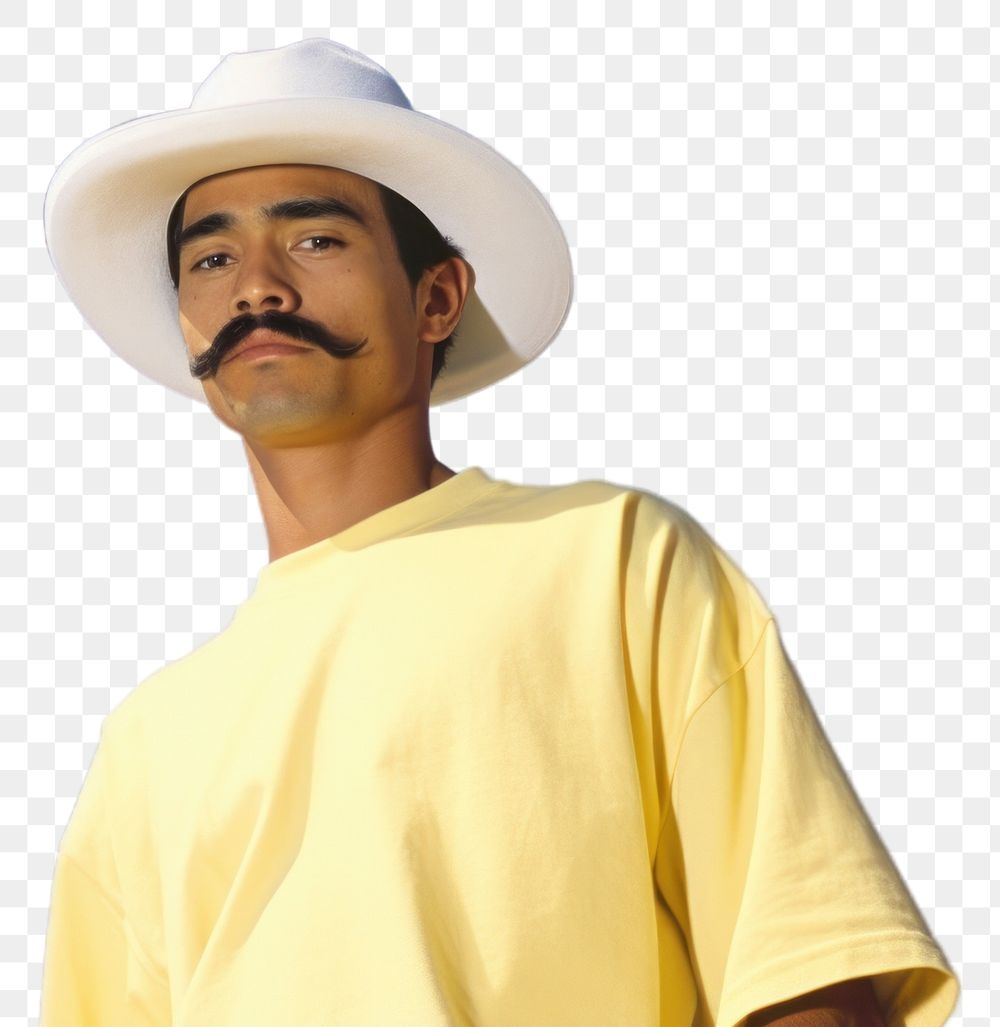 PNG Mexican man with Mustache fashion yellow adult.