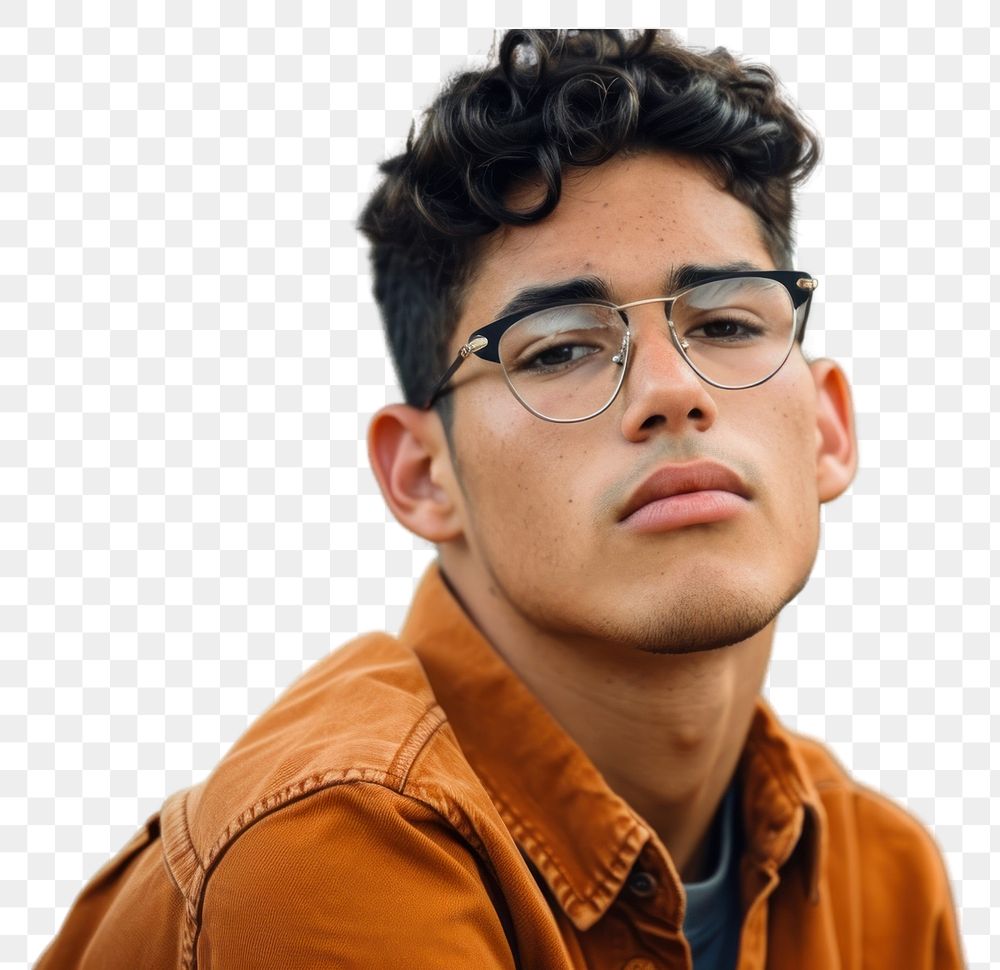 PNG Hispanic young man portrait glasses adult.