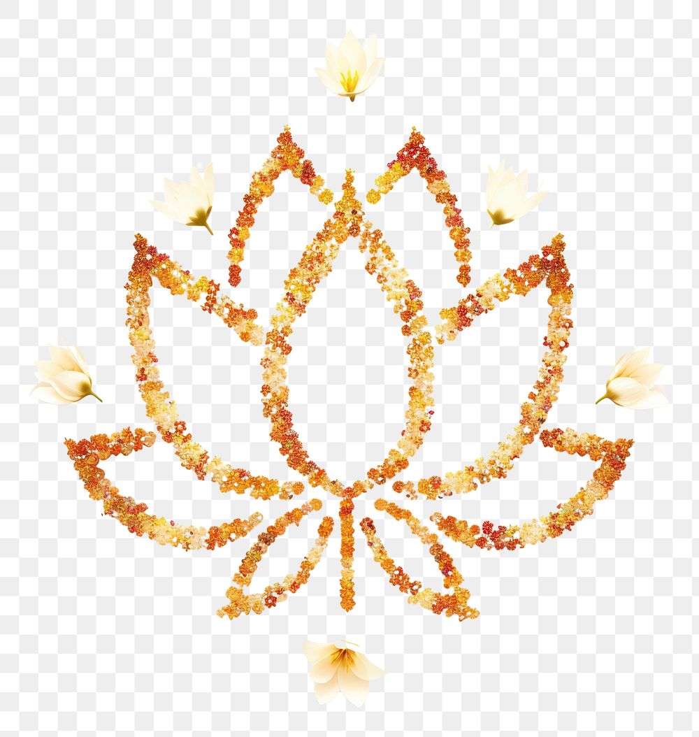 PNG Flat flower lotus silhouette shape jewelry accessories chandelier.