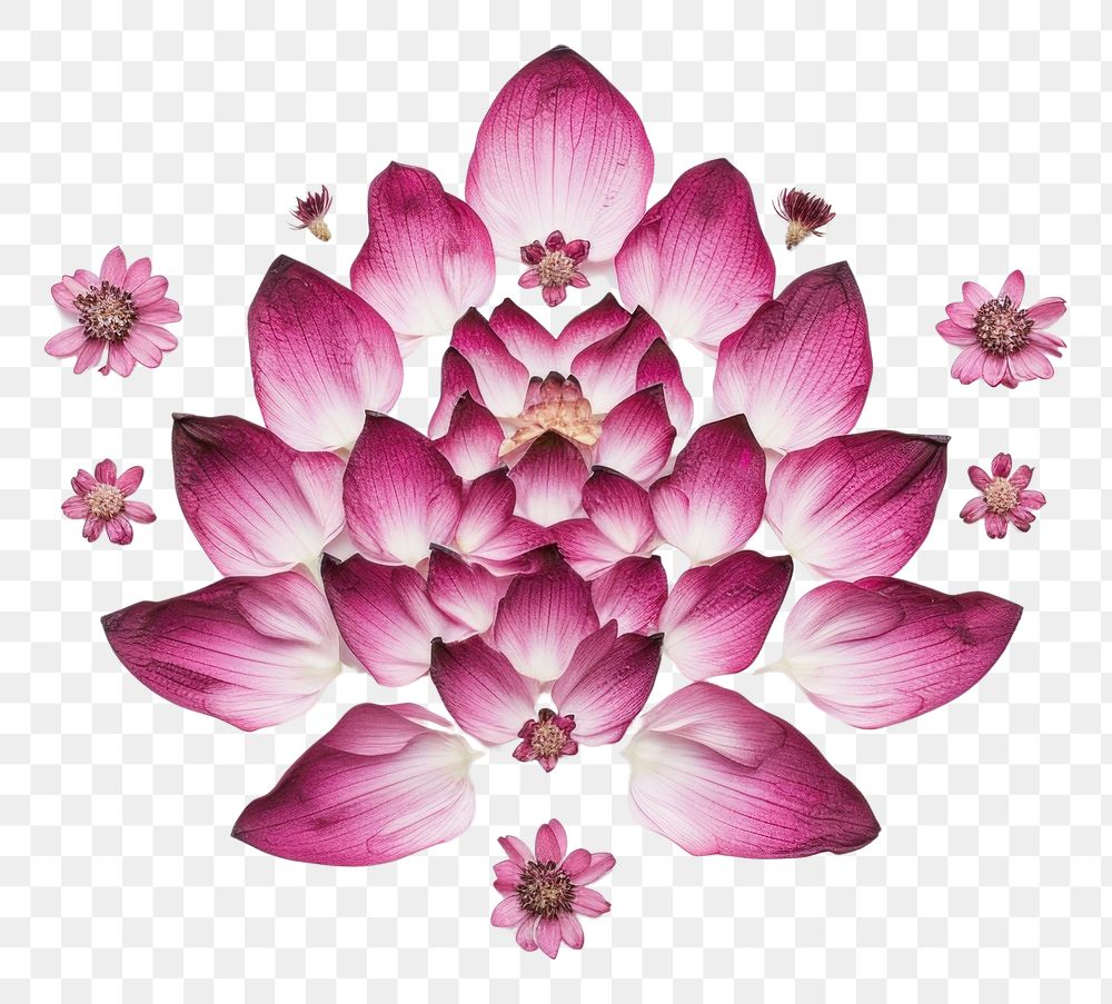 PNG Flat flower lotus silhouette shape nature dahlia petal.