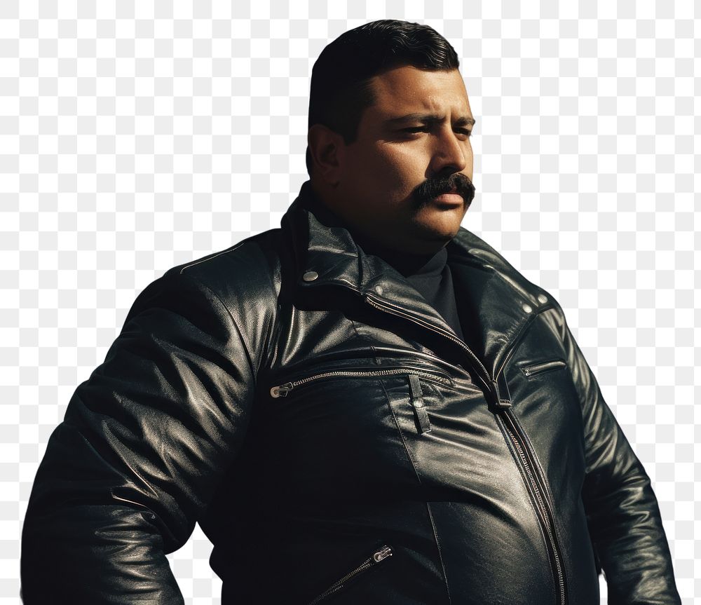 PNG Chubby Mexican man with Mustache photography portrait fashion.